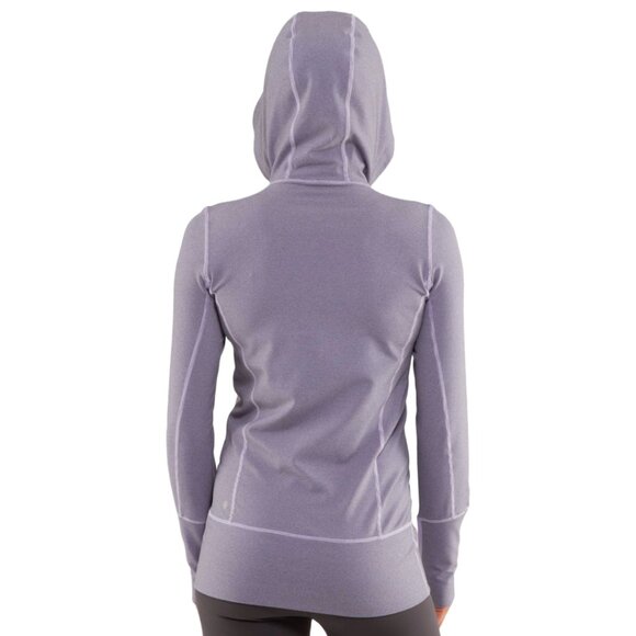 RARE Lululemon Stride Jacket *Brushed Lilac Heathered Coal Wee Stripe, Size 12 - Picture 3 of 14